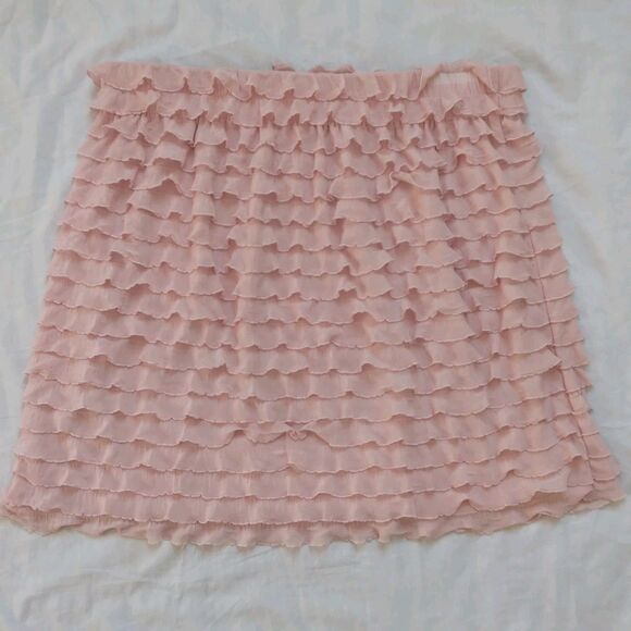 XHILARATION Ruffled Pink Skirt Barbie Core Coquette Womens Size XL - Picture 7 of 8